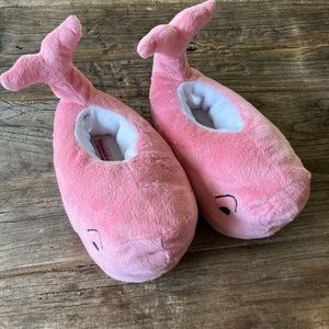 Vineyard Vines pink whale slippers
